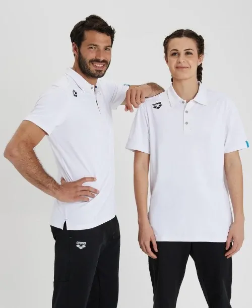 Arena Team Polo Shirt Solid White