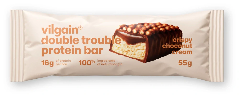 Vilgain Double Trouble Protein Bar - Choco Bueno s křupinkami