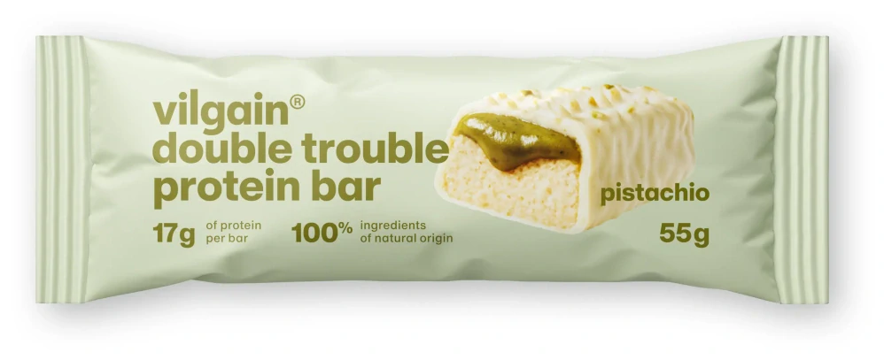 Vilgain Double Trouble Protein Bar - Pistácie