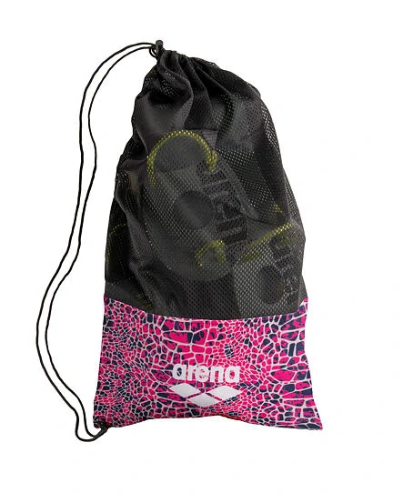 Arena Snakeskin Mesh Bag - Pink