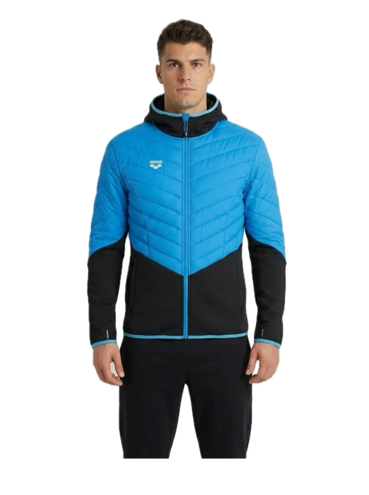 Arena Team Hooded Half-Quilted Jacket - Blue