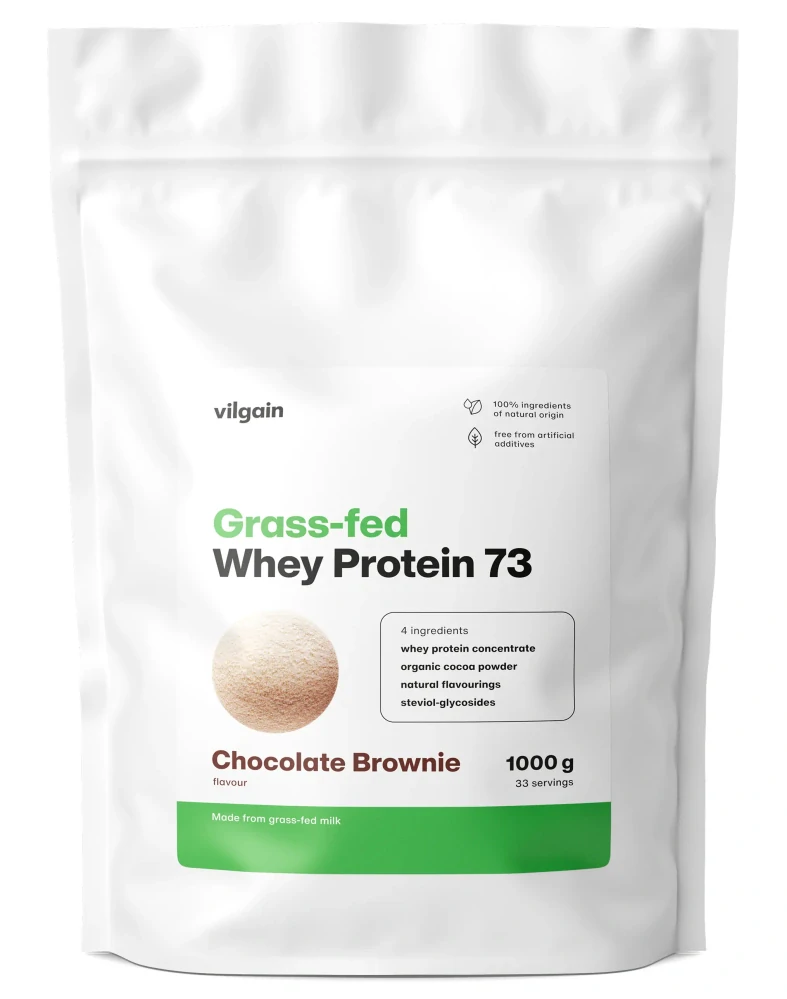 Vilgain Grass-Fed Whey Protein 73 - Čokoládové brownie