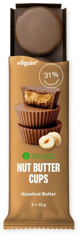 Vilgain Organic Nut Butter Cups - lískooříškové máslo
