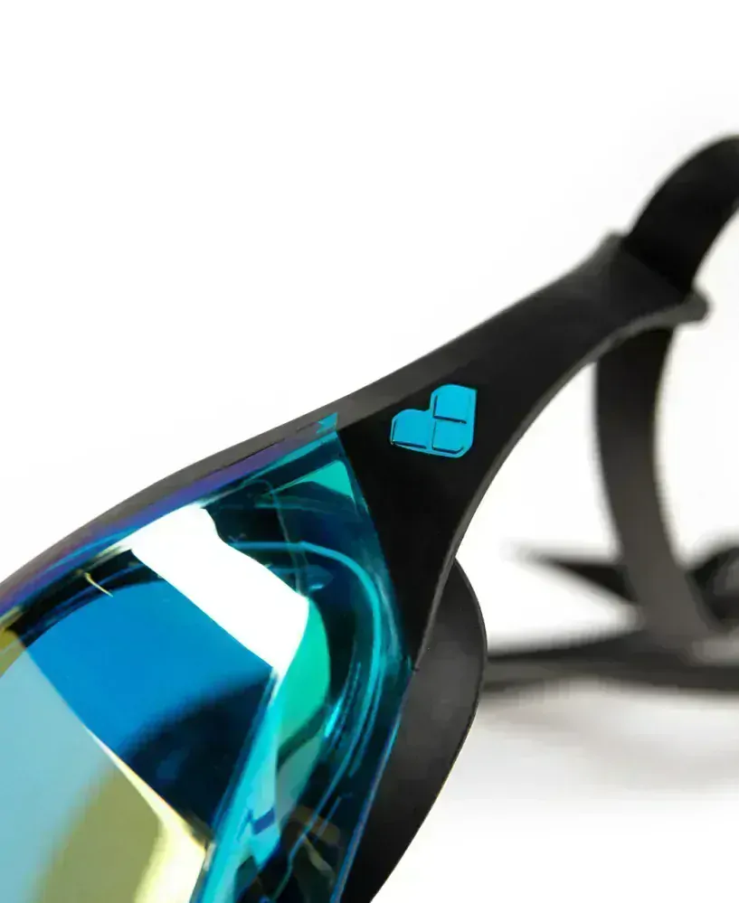 Arena Cobra Edge Swipe Mirror Goggles BLACK - AQUA