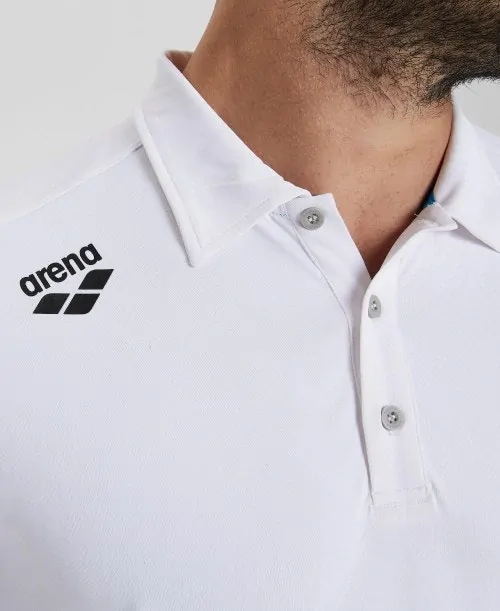 Arena Team Polo Shirt Solid White