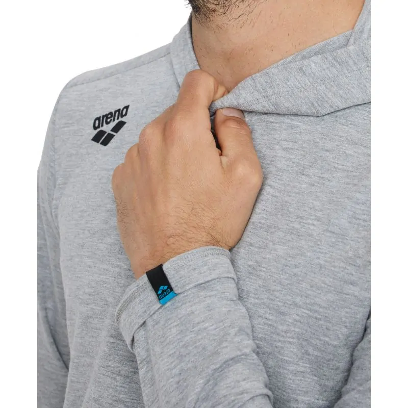 Arena Team Hooded Long Sleeve T-Shirt Medium Grey