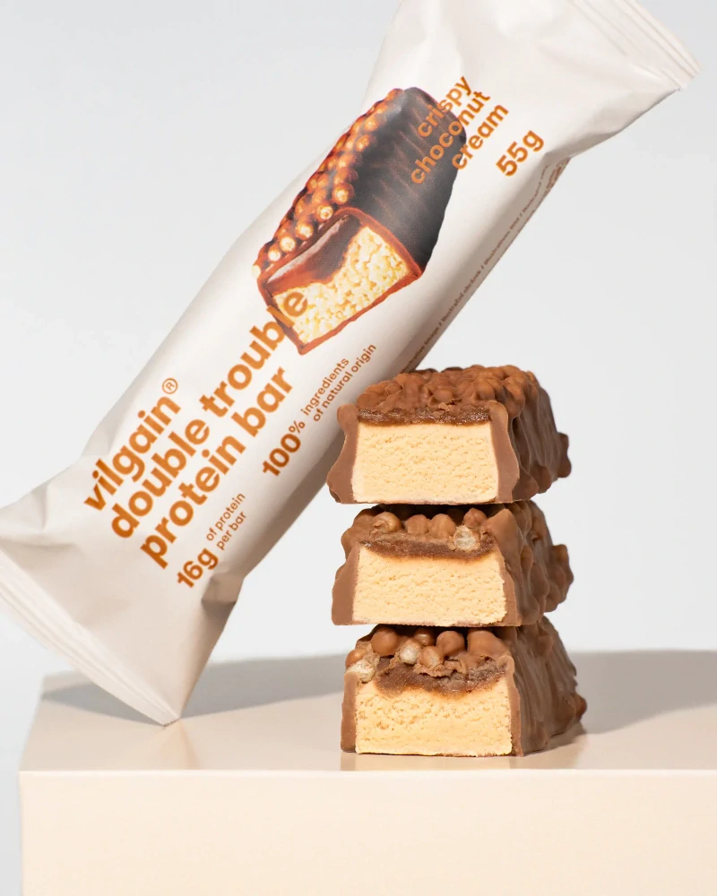 Vilgain Double Trouble Protein Bar - Choco Bueno s křupinkami