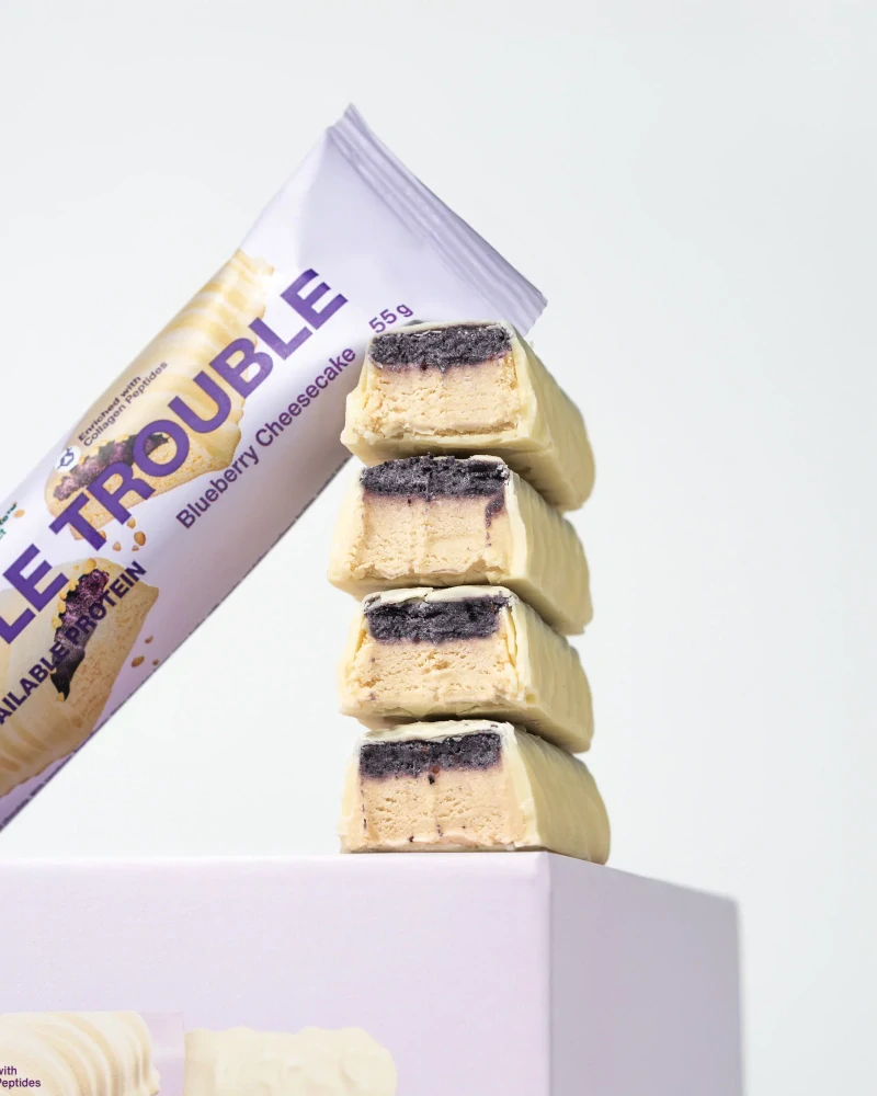 Vilgain Double Trouble Protein Bar - Borůvkový Cheesecake