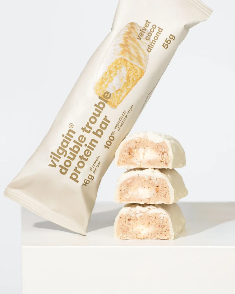 Vilgain Double Trouble Protein Bar ⁠–⁠ Kokosovo-mandlový dezert