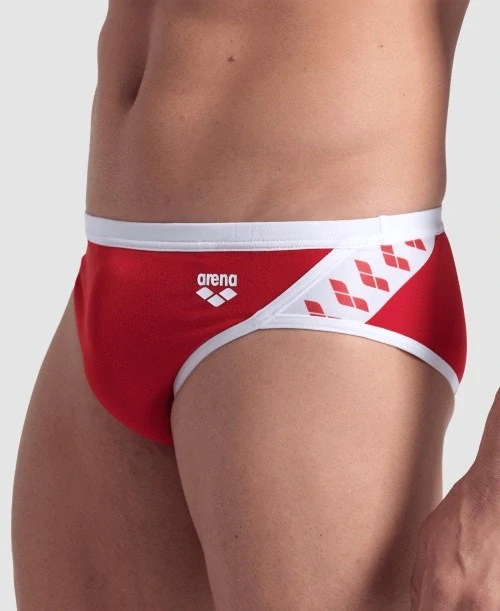Arena Icons Swim Brief Solid Red