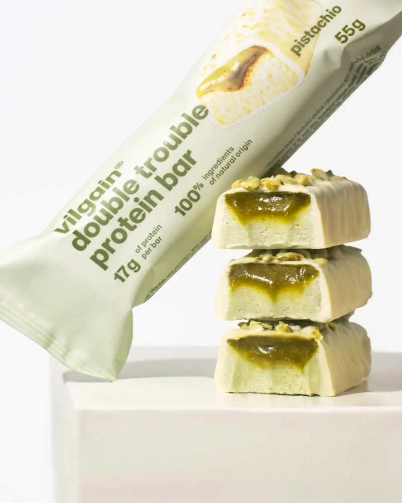 Vilgain Double Trouble Protein Bar - Pistácie