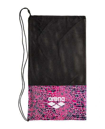 Arena Snakeskin Mesh Bag - Pink