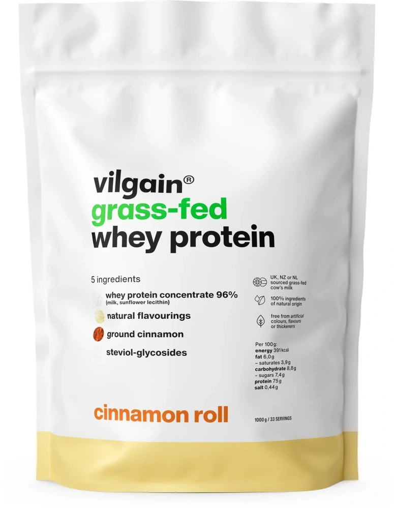 Vilgain Grass-Fed Whey Protein Skořicová rolka