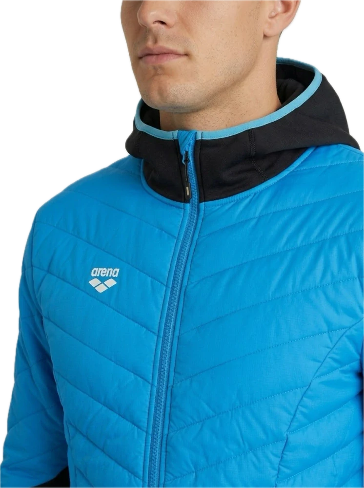 Arena Team Hooded Half-Quilted Jacket - Blue