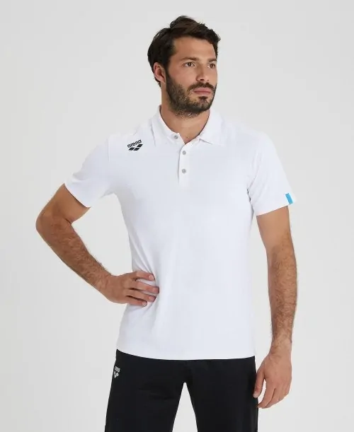 Arena Team Polo Shirt Solid White