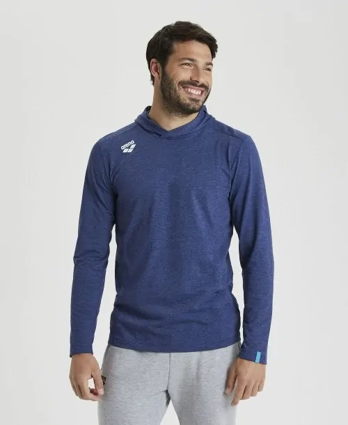 Arena Team Hooded Long Sleeve T-Shirt Navy