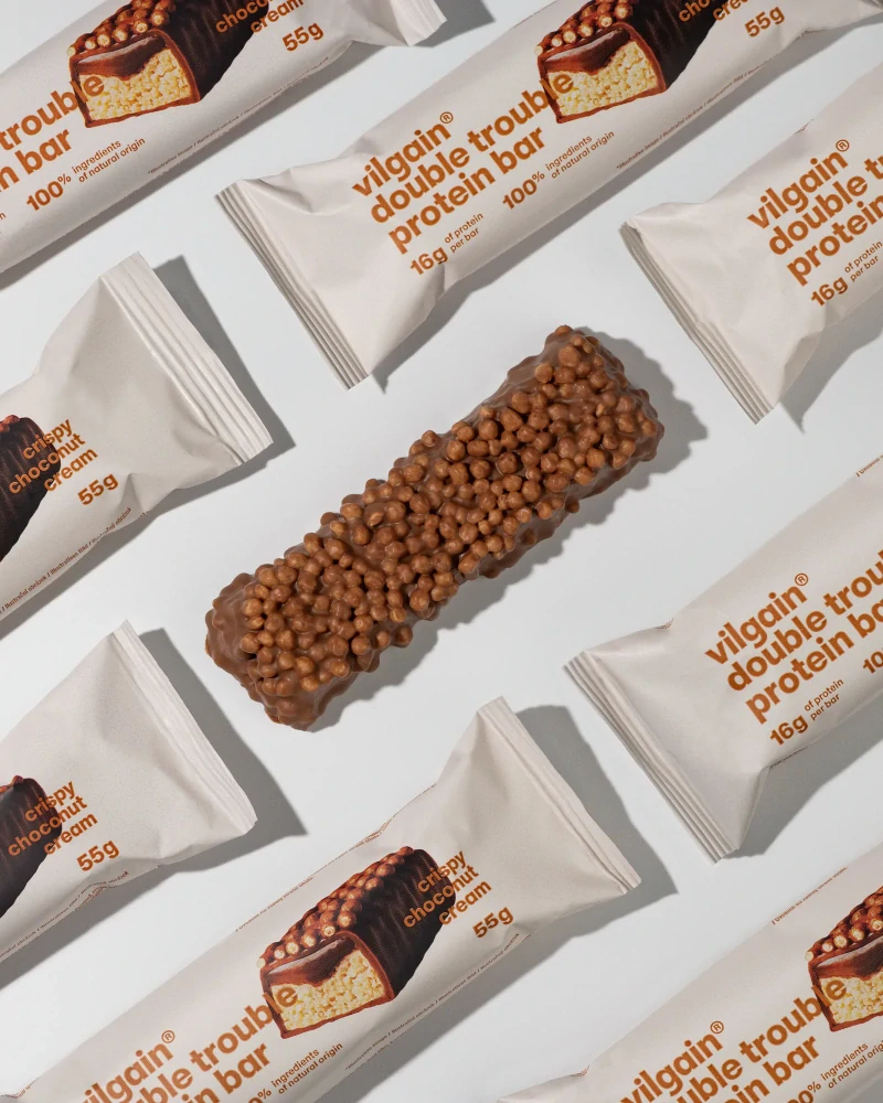Vilgain Double Trouble Protein Bar - Choco Bueno s křupinkami