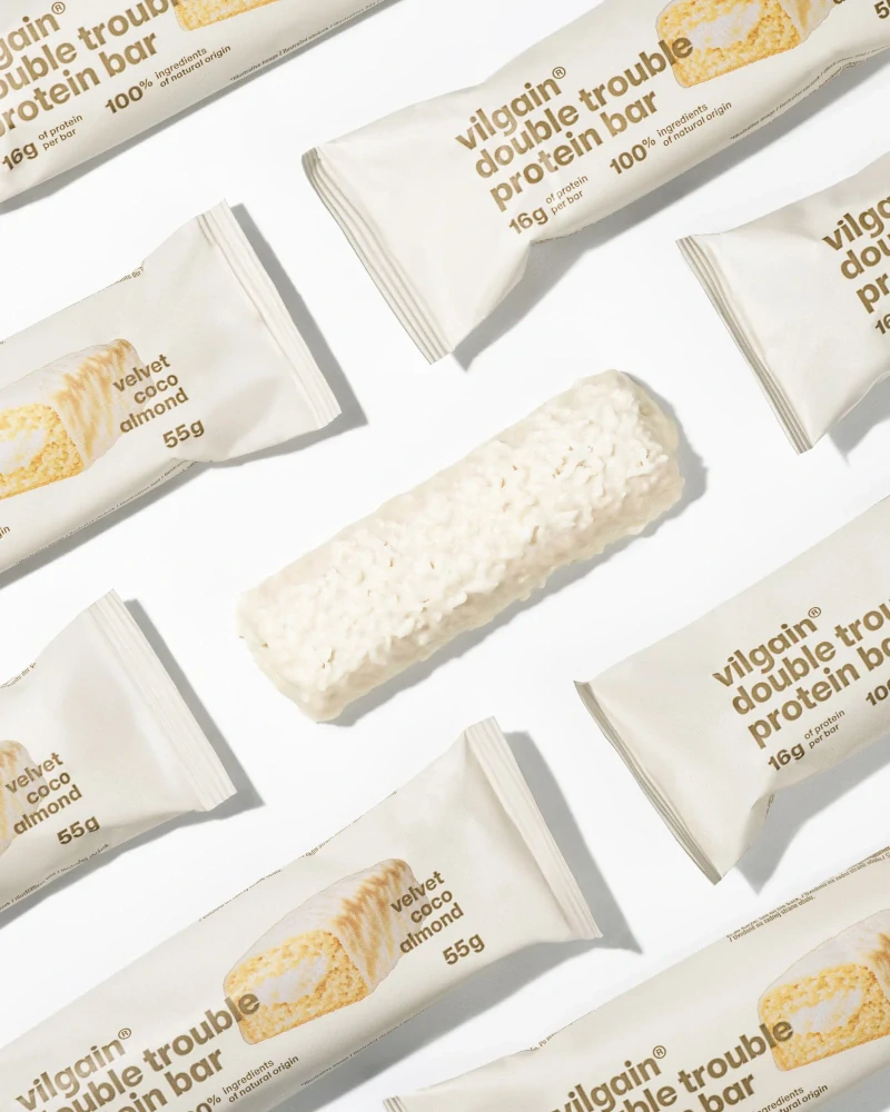 Vilgain Double Trouble Protein Bar ⁠–⁠ Kokosovo-mandlový dezert