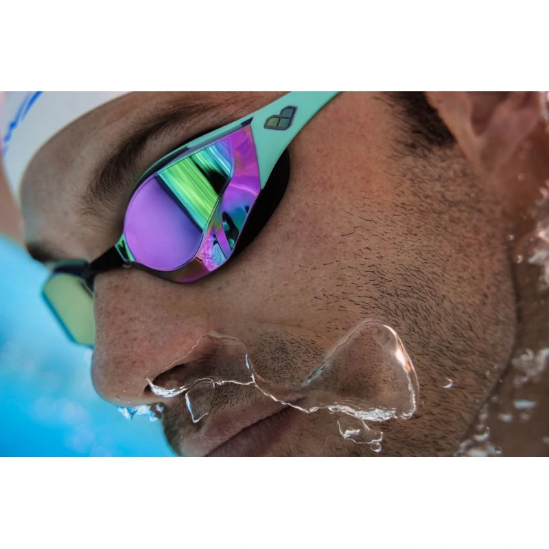 Arena Cobra Edge Swipe Mirror Goggles Emerald Peacock
