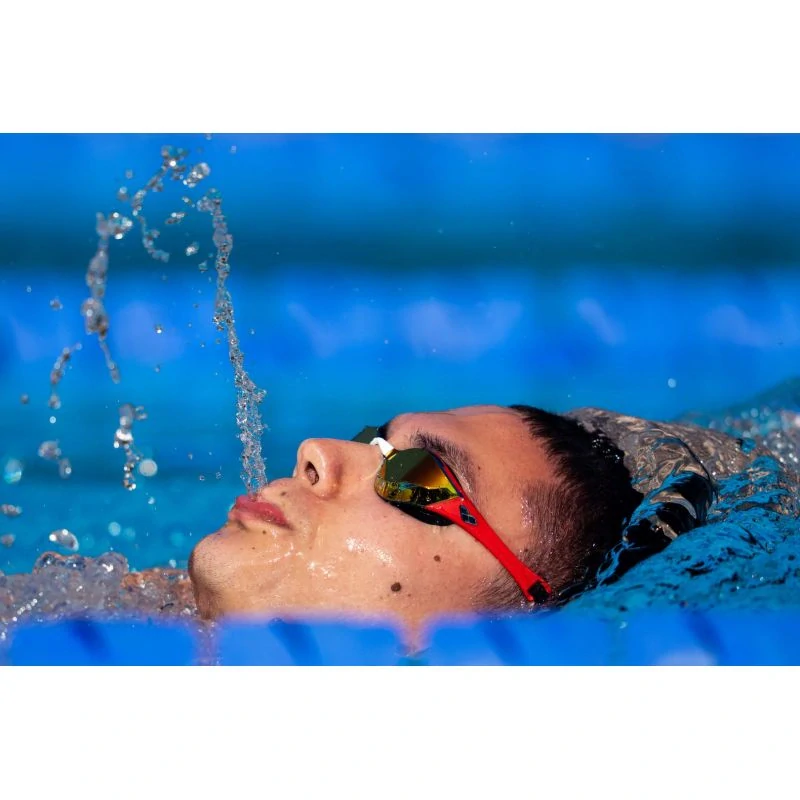 Arena Cobra Edge Swipe Mirror Goggles RED