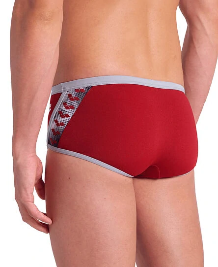 Arena Icons Swim Low Waist Short Dark Red
