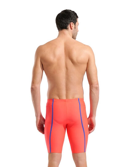 Arena Performance Hyperflow Solid Swim Jammer - Sunset/Neon Blue