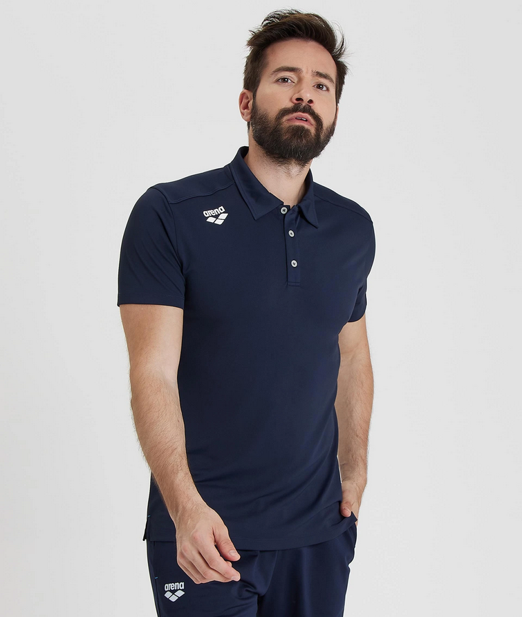 Arena Team Polo Shirt Solid Navy