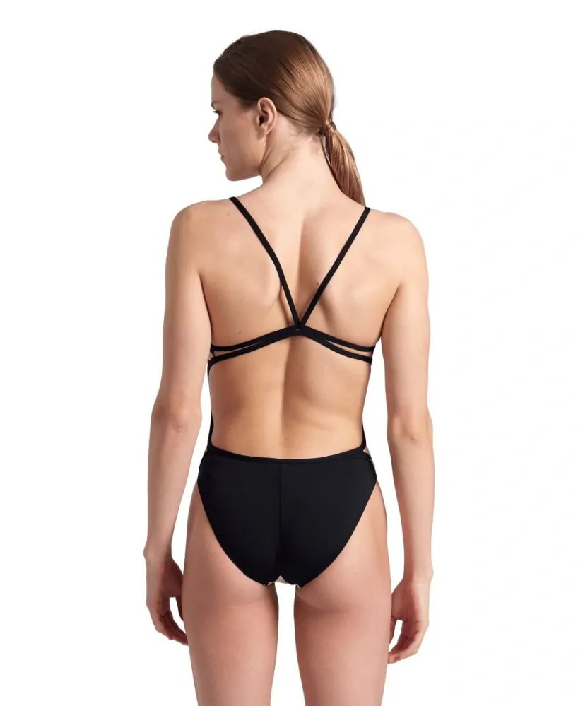 Arena Multi Stripes Swim Lace Back