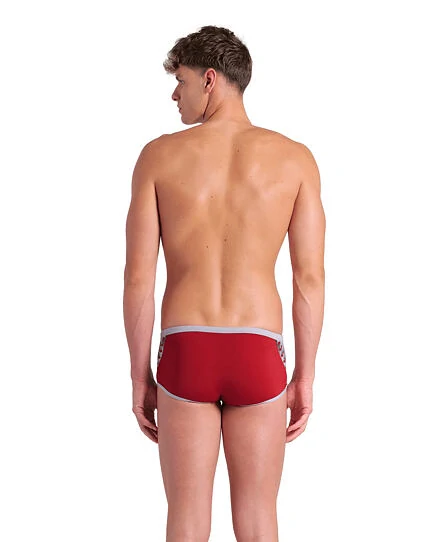 Arena Icons Swim Low Waist Short Dark Red