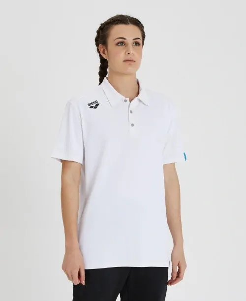 Arena Team Polo Shirt Solid White