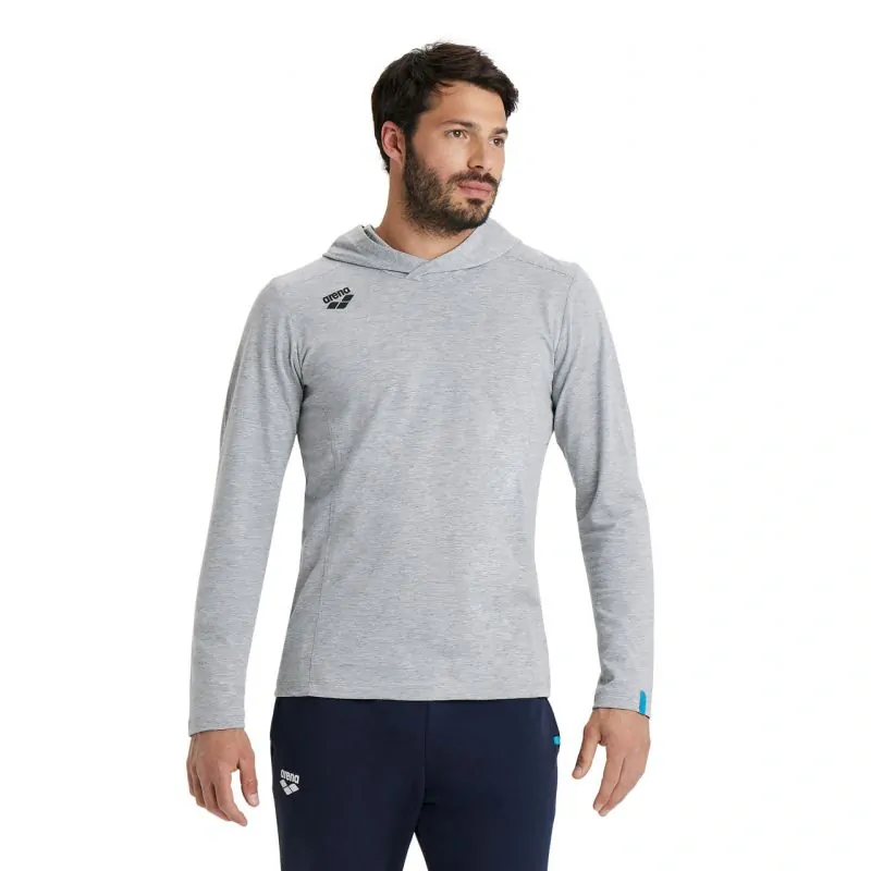 Arena Team Hooded Long Sleeve T-Shirt Medium Grey