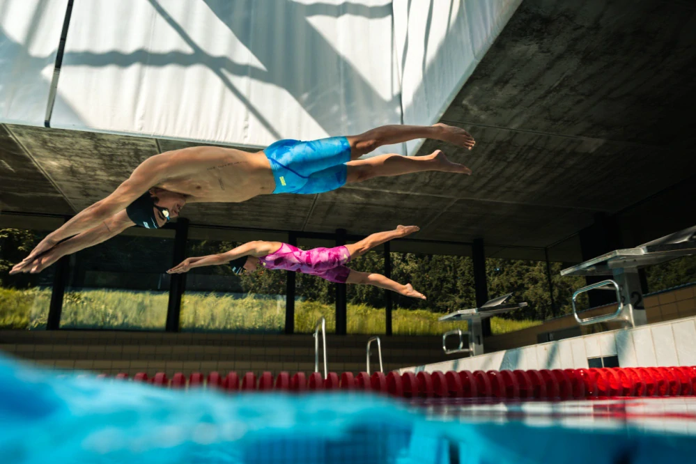 Arena Carbon Glide Jammer Tie-Dye Cobalt