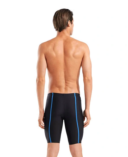 Arena Performance Hyperflow Solid Swim Jammer - Black/Blue Cosmo