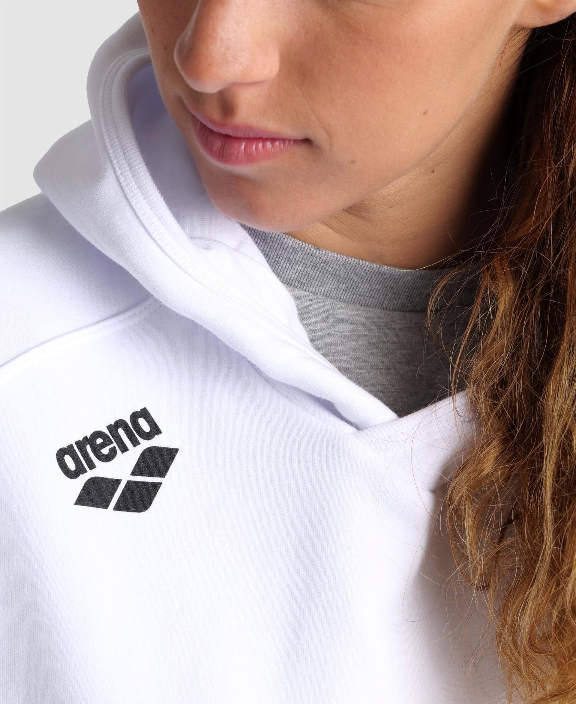 Arena Team Hooded Sweat Panel White