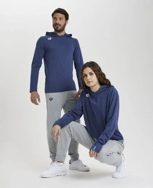 Arena Team Hooded Long Sleeve T-Shirt Navy