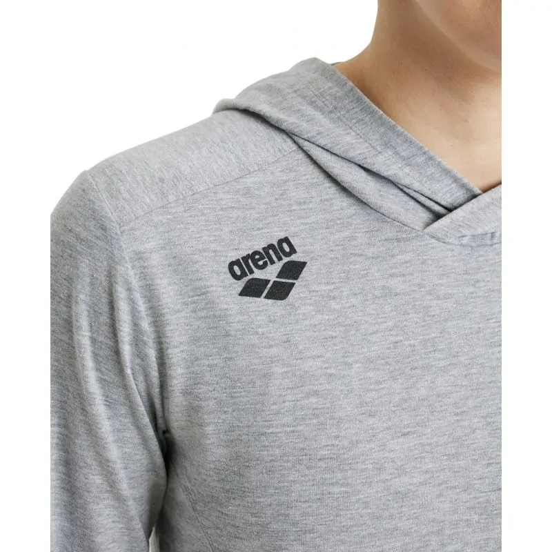 Arena Team Hooded Long Sleeve T-Shirt Medium Grey