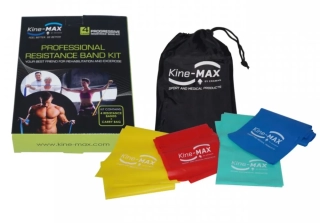 KINE-MAX PROFESSIONAL RESISTANCE BAND KIT - SET POSILOVACÍCH GUM - LEVEL 1-4