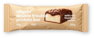 Vilgain Double Trouble Protein Bar - Lískooříškový krém s mléčnou čokoládou