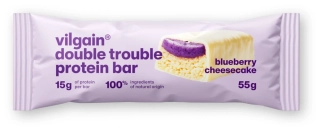 Vilgain Double Trouble Protein Bar - Borůvkový Cheesecake
