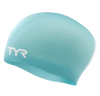 TYR Long Hair Wrinkle-Free Swim Cap Turquoise