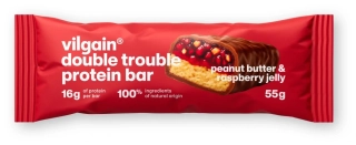 Vilgain Double Trouble Protein Bar -Arašídové máslo & malinový džem