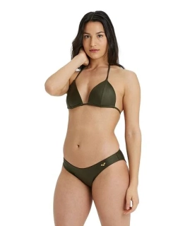Arena W Bikini Triangle Solid - Dark Olive