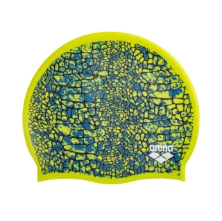 Arena Snakeskin Flat silicone Cap Green