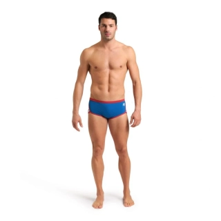 Arena Icons Swim Low Waist Short - Blue Cosmo/Astro Red