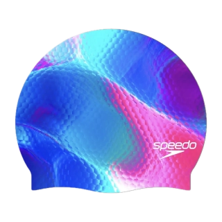 Speedo Printed Cap Blue Mess 