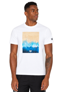 Arena T-Shirt Solid Cotton - White Beach