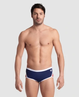 Arena Icons Swim Low Waist Short - Navy/Red